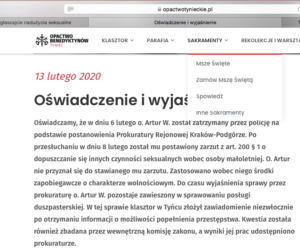 Przeor opactwa oskarżony o molestowanie