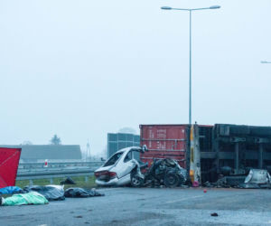 Tragiczny wypadek koło Włocławka na autostradzie A1. 5 osób nie żyje