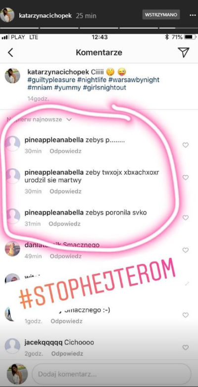 Życzą Cichopek poronienia - Kinga z M jak miłość ofiarą hejtu
