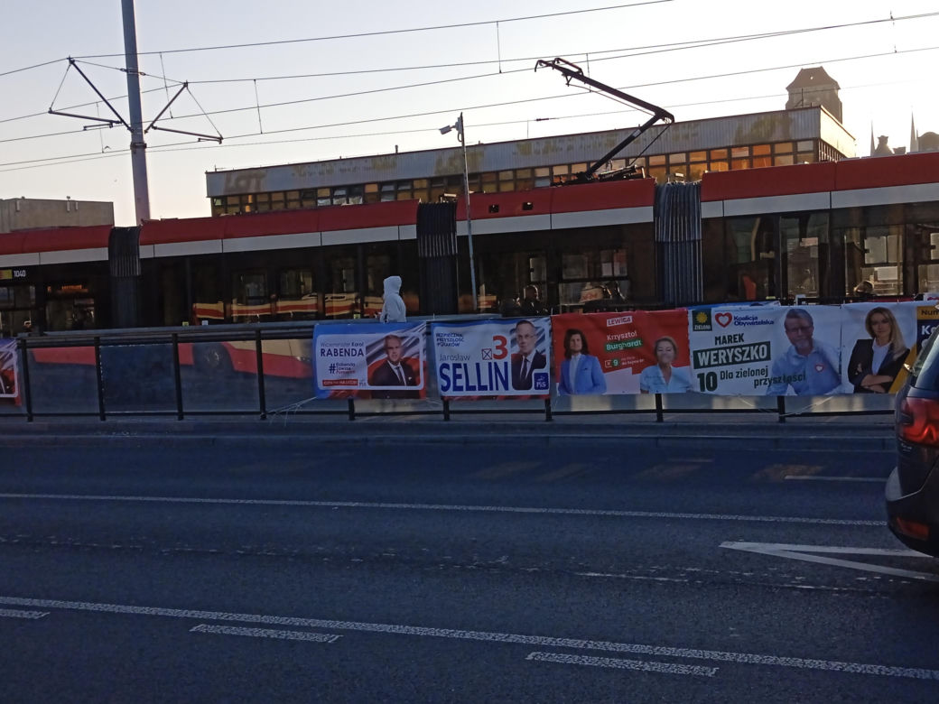 Plakaty wyborcze w Gdańsku