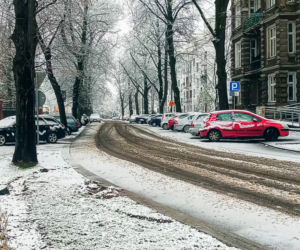 Pierwszy śnieg w Szczecinie