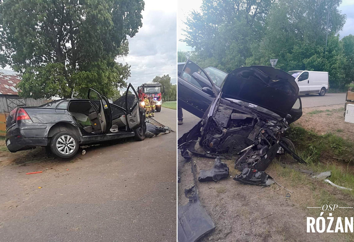Makabra pod Makowem Mazowieckim! Pijany kierowca zmasakrował citroena [ZDJĘCIA].