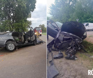 Makabra pod Makowem Mazowieckim! Pijany kierowca zmasakrował citroena [ZDJĘCIA].