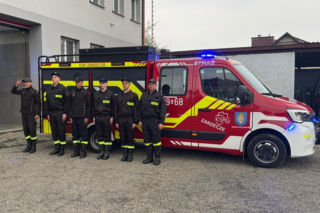 Hołd dla druha z OSP Trąbki