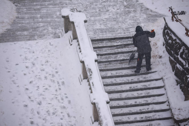 Intensywne opady śniegu w Warszawie (14.01.2026)