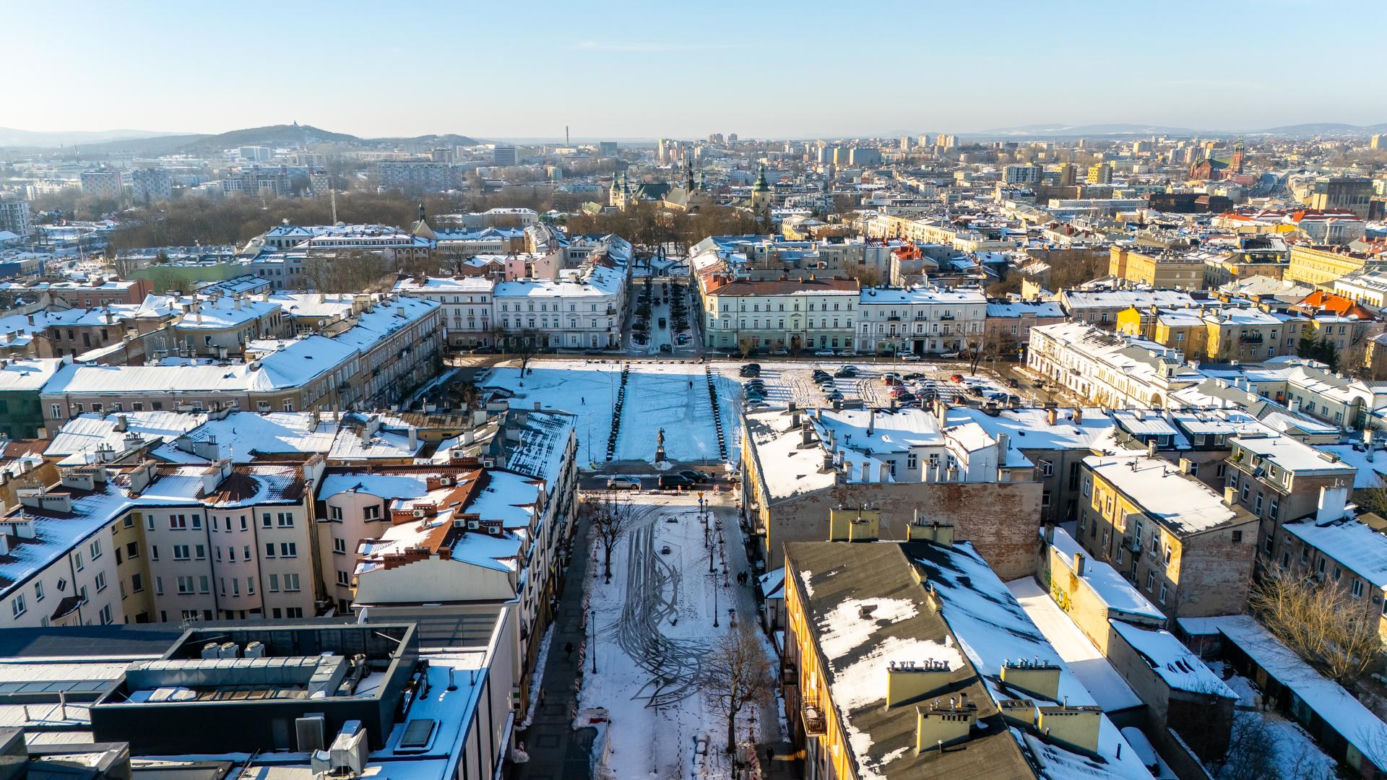 Plac Wolności w Kielcach przed przebudową