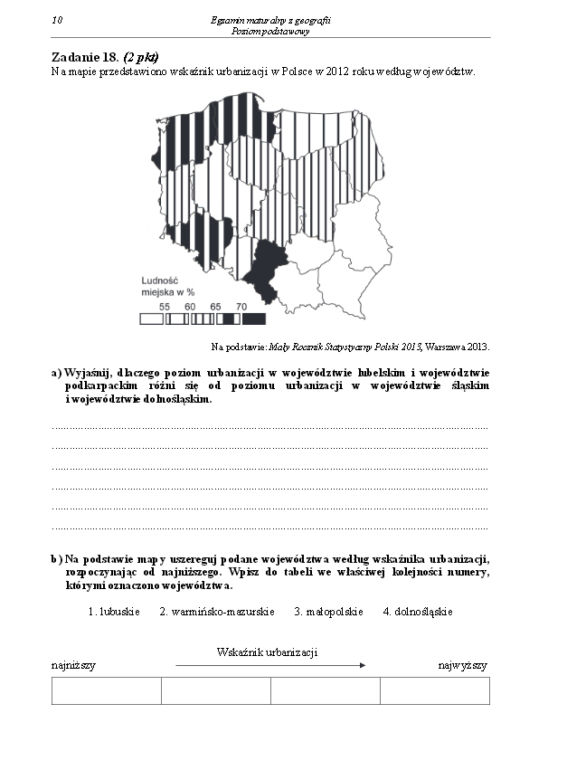 Arkusz geografia podstwowy matura 2014