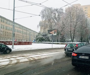 Pierwszy śnieg w Szczecinie