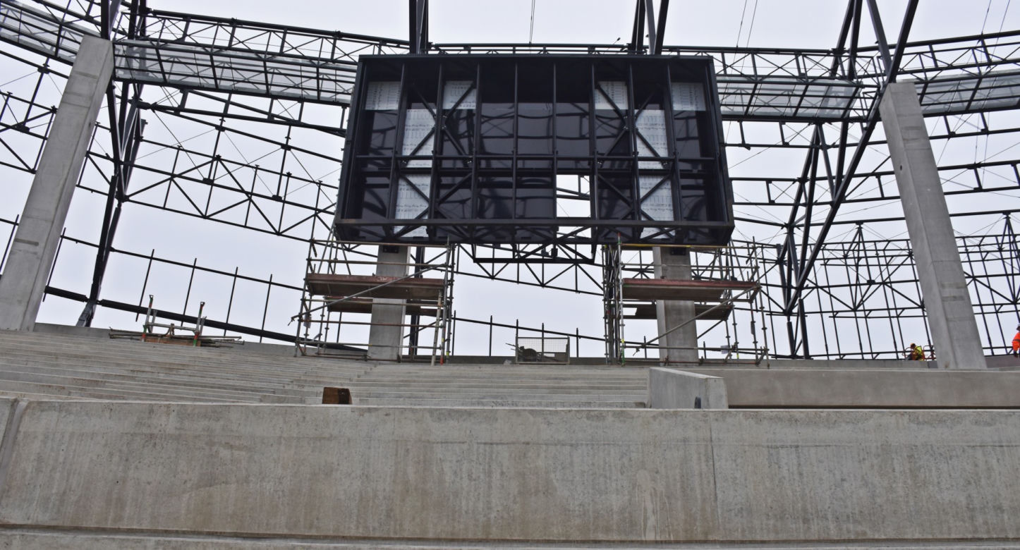 Budowa stadionu w Szczecinie - październik 2020