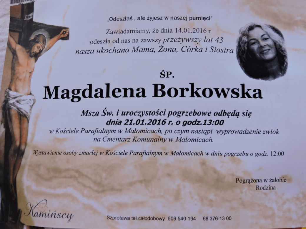 Pochowam Małgosię obok jej taty