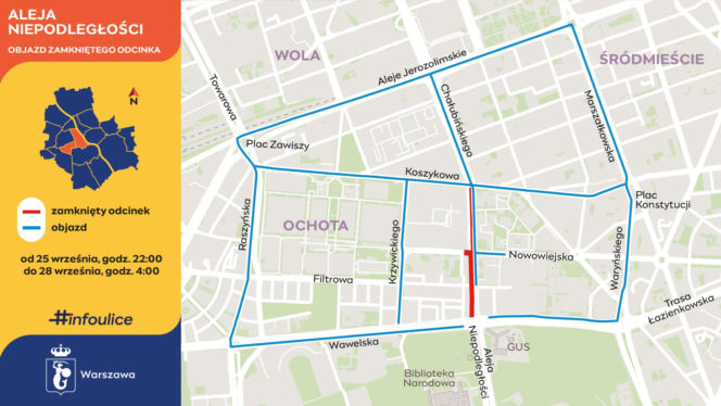 Nowy asfalt w Alei Niepodległości - ZDM Warszawa