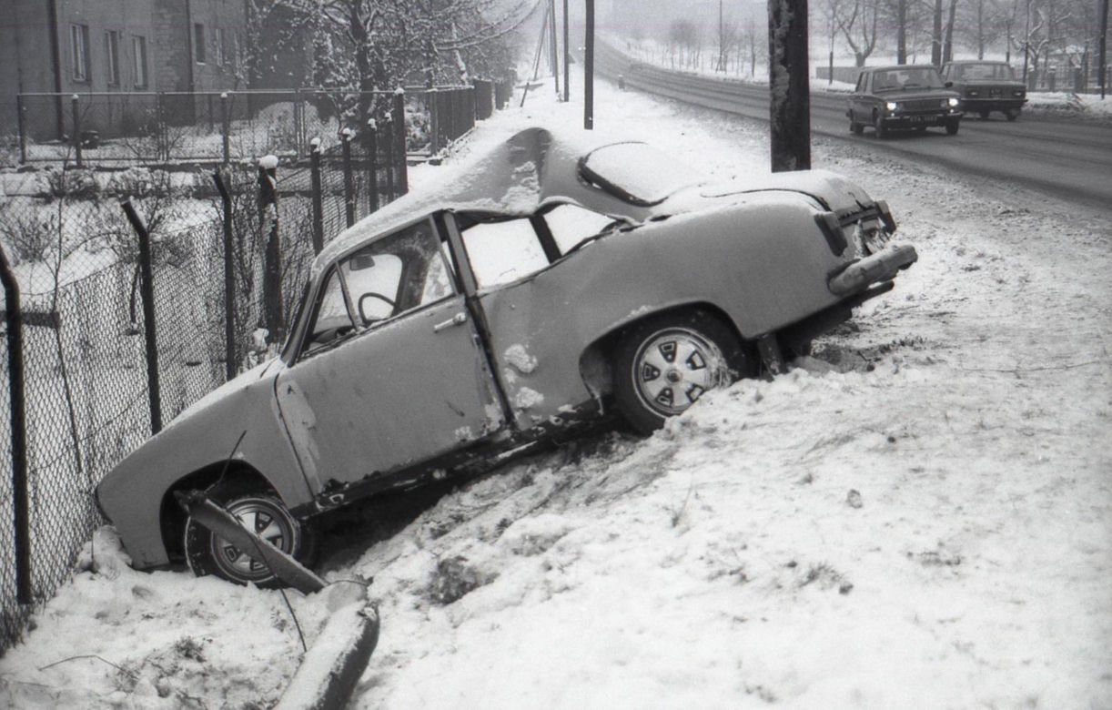 Rybnik zimą w latach 80.