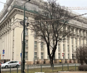 Dawny gmach Banku PKO przy Ulicy Wielopole, a przyszły hotel Mariott w Krakowie