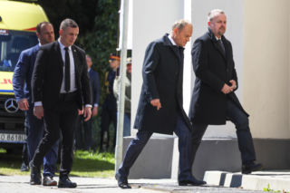 Politycy na pogrzebie Łukasza Litewki