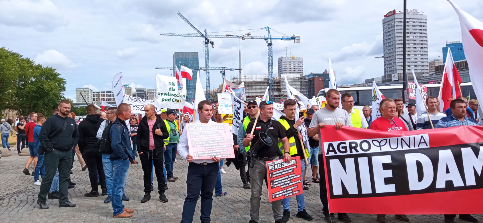 Protest Agrounii w Warszawie 7.07