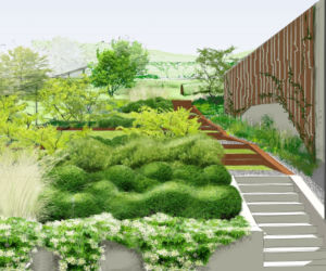 Elementy architektury ogrodowej z cortenu