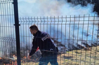 Ktoś podpalił łąkę w Bieszczadach