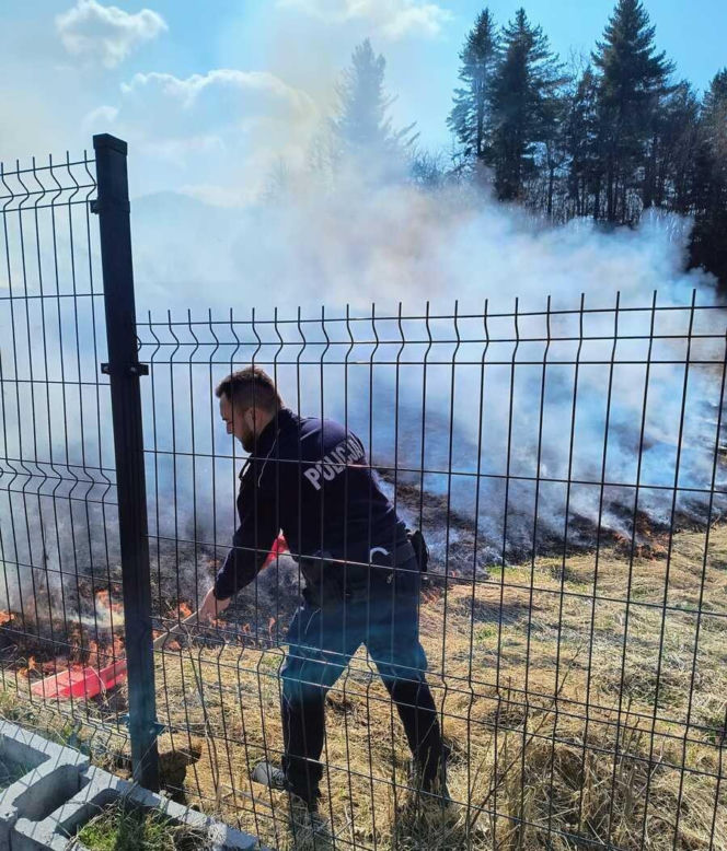 Ktoś podpalił łąkę w Bieszczadach