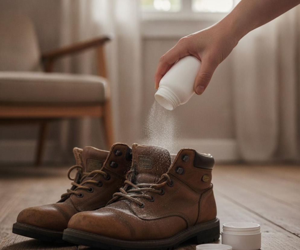 Moje buty skrzypią niemiłosiernie. Wsypuję do nich ten jeden proszek i mam święty spokój