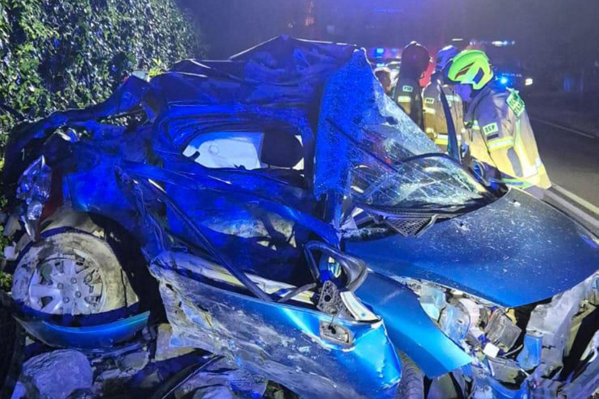 Śmiertelny wypadek pod Zgierzem. 20-latka nie żyje. Kierujący ranny