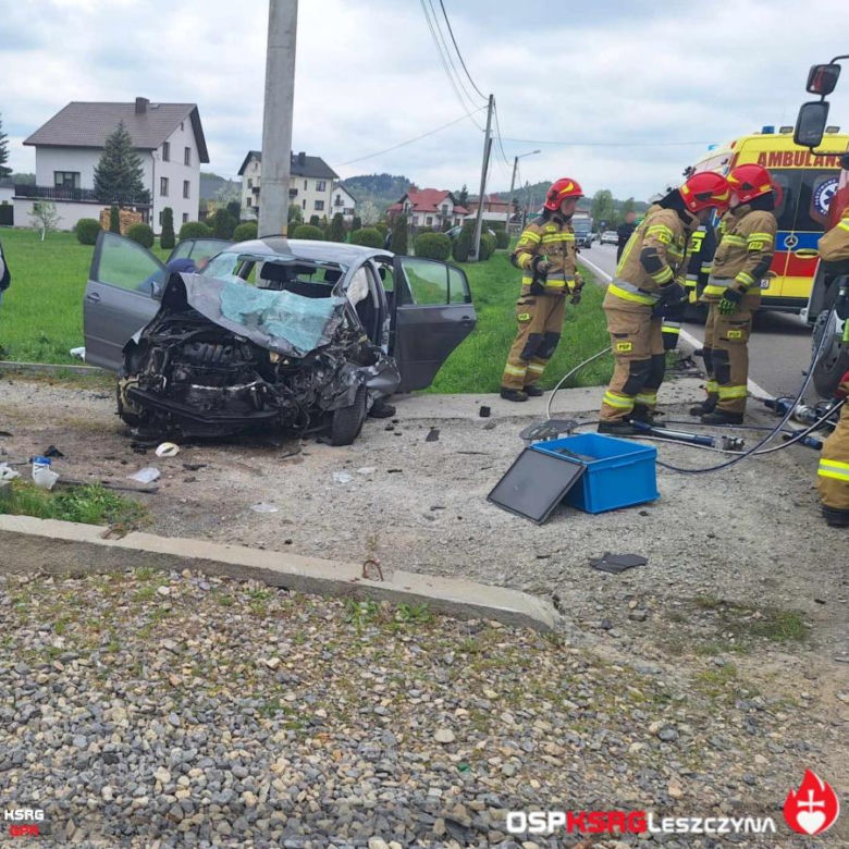 Strzegowa-Kolonia. Druh Konrad uratował ranną kobietę za pomocą paska od spodni