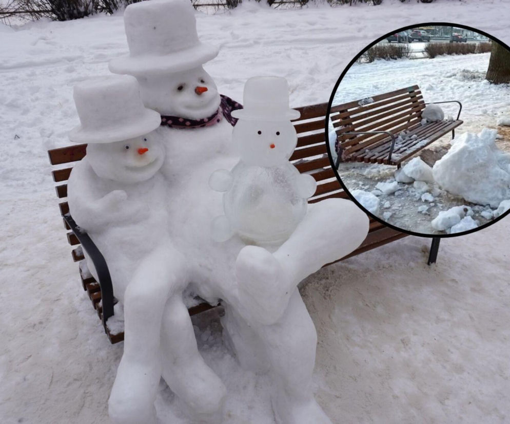 Bałwany z Mokotowa zdewastowane