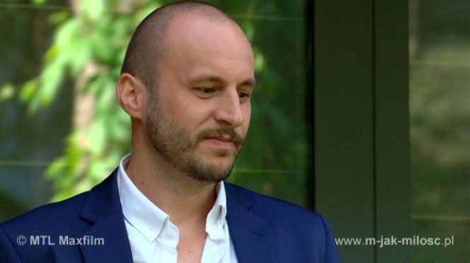 M jak miłość odc. 1009. Robert Lubiński (Tomasz Borkowski)