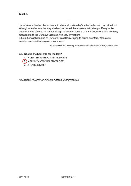 Matura 2025: angielski 7.05.2025. ODPOWIEDZI z angielskiego. Zobacz rozwiązane zadania [Formuła 2015]