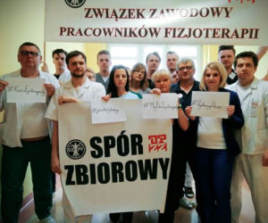 Protest fizjoterapeutów w Sosnowcu. Od połowy maja idziemy masowo na zwolnienia! [ZDJĘCIA]