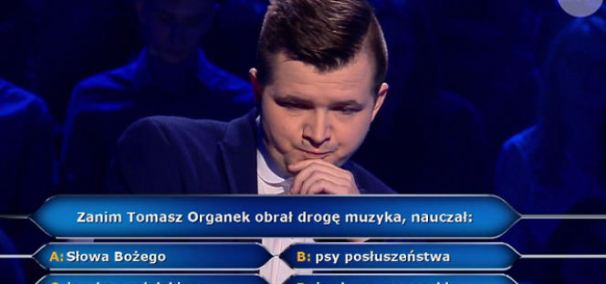 Czym zajmował się Tomasz Organek? Pytanie o muzyka warte w Milionerach 10 tys. zł 