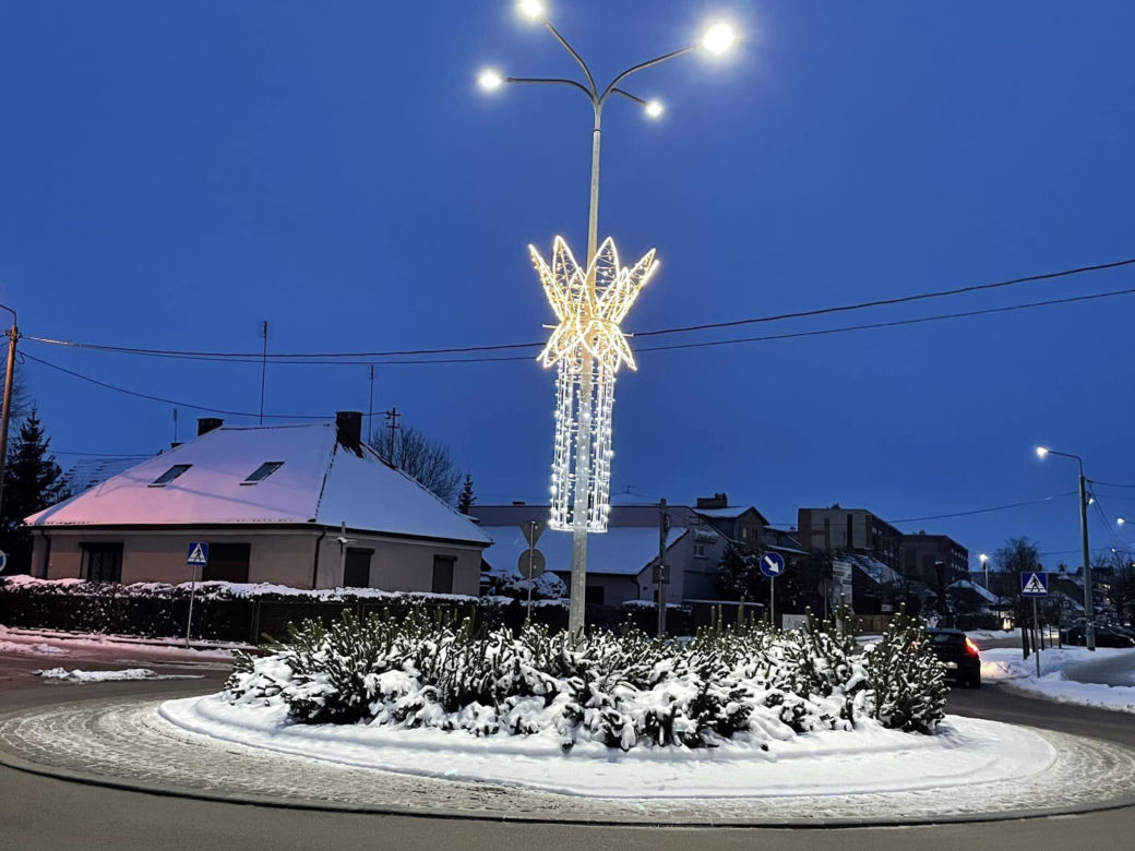 Świąteczne iluminacje w Węgrowie