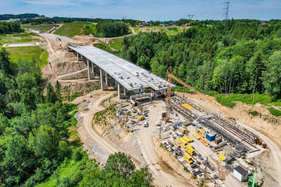 Budowa S19 - Babica Jawornik z najwyższą estakadą w Polsce