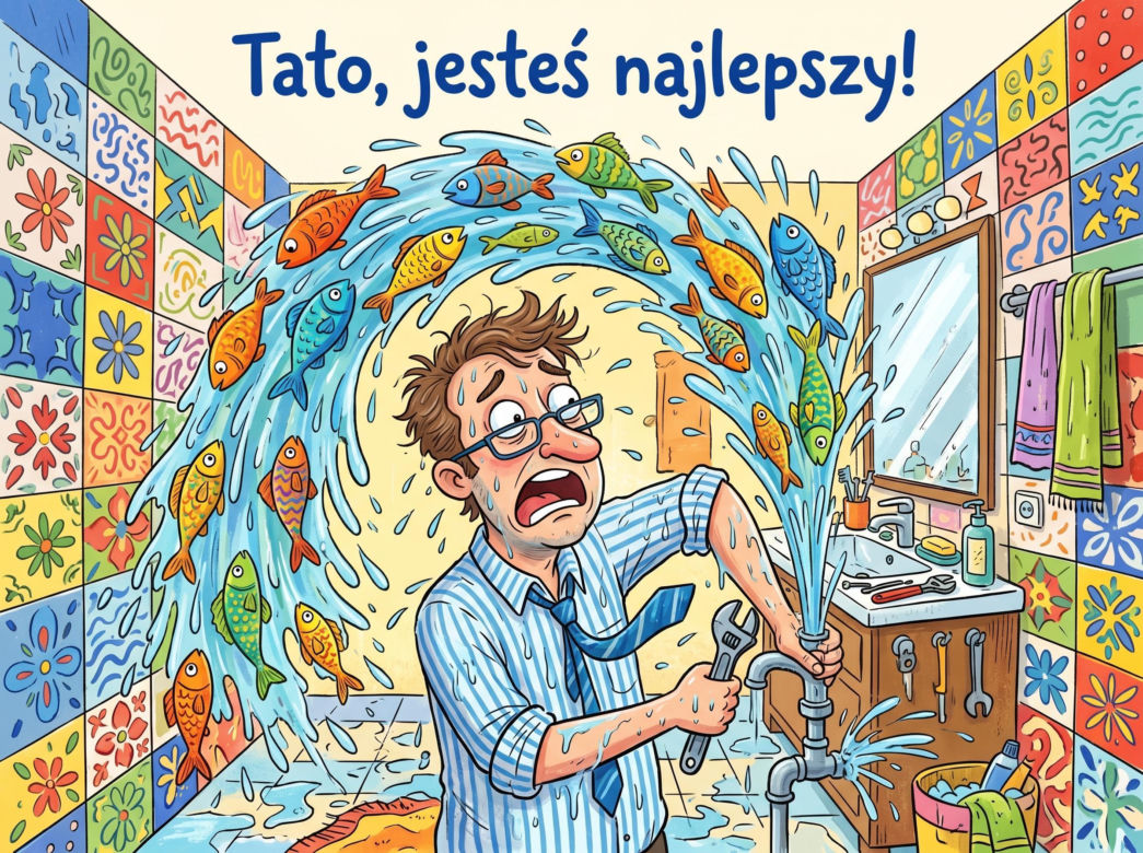 Zabawna kartka na Dzień Taty