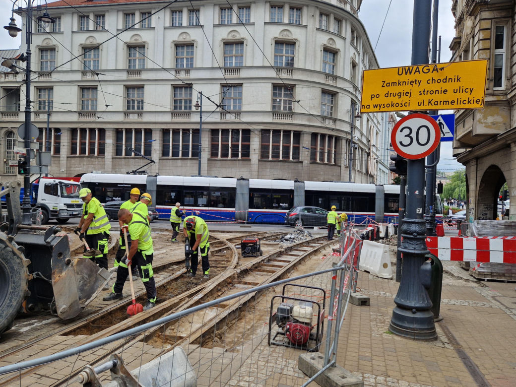 Utrudnienia dla pasażerów. Ulica Gdańska bez tramwajów