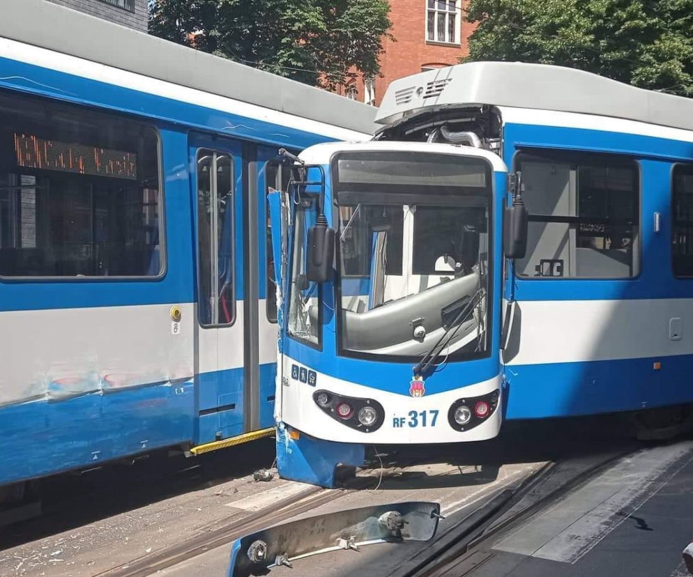 Zderzenie tramwajów w Krakowie