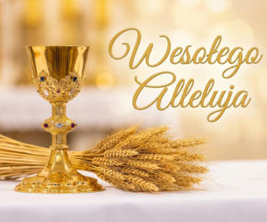 Religijna kartka na Wielkanoc