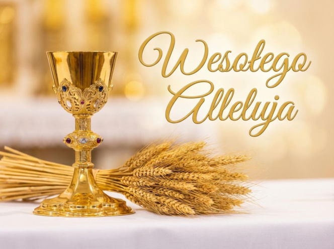 Religijna kartka na Wielkanoc