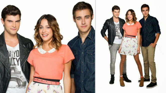 Violetta 2 sezon. Violetta (Martina Stoessel), Diego (Diego Domínguez), Leon (Jorge Blanco)