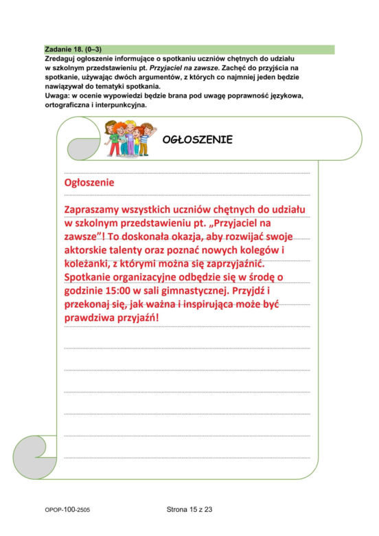 Egzamin ósmoklasisty 2025 polski: odpowiedzi do wszystkich zadań z arkusza CKE [13.05.2025]