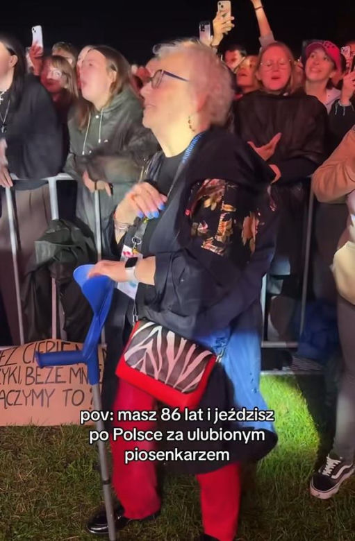 86-letnia mieszkanka Rybnika jeździ za Dawidem Kwiatkowskim po Polsce