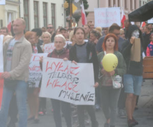 Maseczkom powiedzieli NIE! W Lublinie protestowali ci, dla których koronawirus to wymysł władzy.