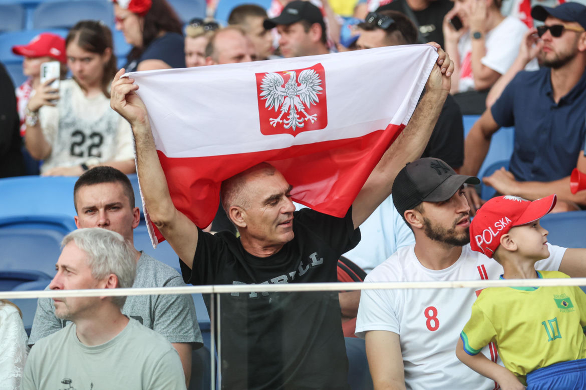 Kibice na meczu gwiazd Polska - Brazylia na Stadionie Śląskim