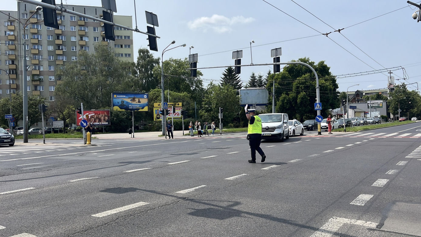 Policjanci sprawdzali swoje umiejętności na najbardziej ruchliwym skrzyżowaniu w Lublinie