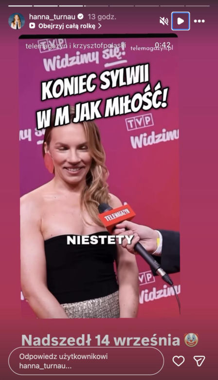 M jak miłość. Hanna Turnau o odejściu z serialu