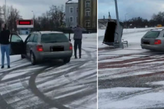 Radomsko. Driftujący na parkingu 23-latek gwiazdą Tik-Toka. Za nieudolny manewr słono zapłacił...
