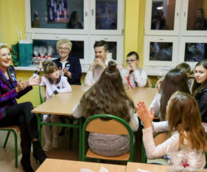 Agata Kornhauser-Duda w Białymstoku. Pierwsza Dama spotkała się z dziećmi