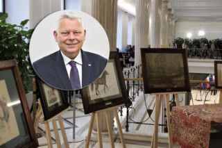 Suski zaskakuje w Sejmie. Pokazał swoje obrazy, karykatury i freski