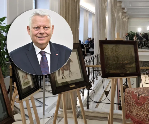 Suski zaskakuje w Sejmie. Pokazał swoje obrazy, karykatury i freski