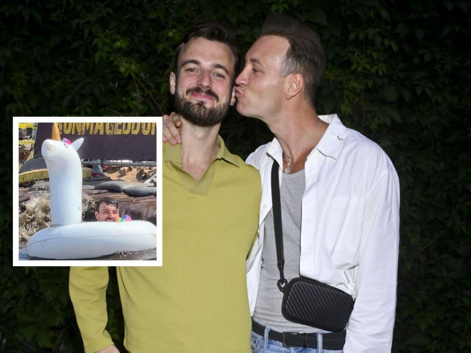 Błażej Stencel i Kamil Krupicz oraz ich uroczy jednorożec
