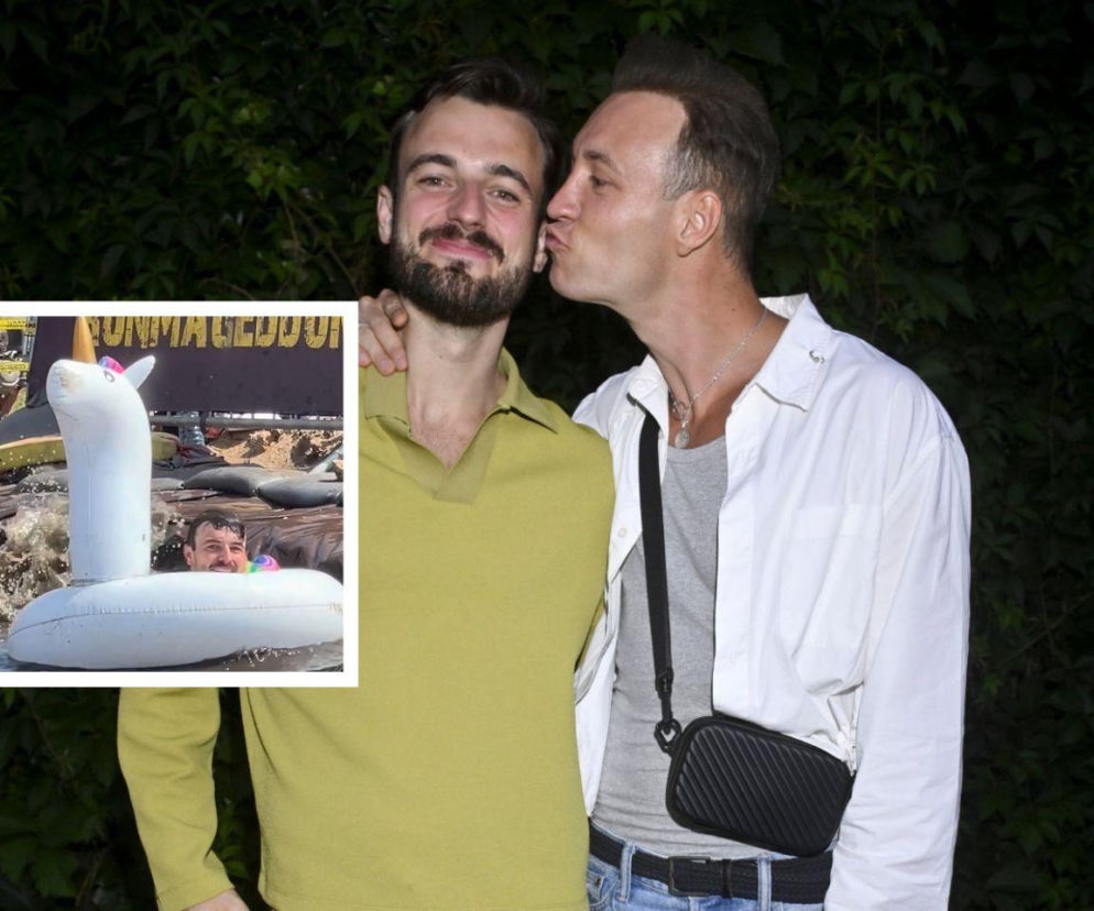 Błażej Stencel i Kamil Krupicz oraz ich uroczy jednorożec